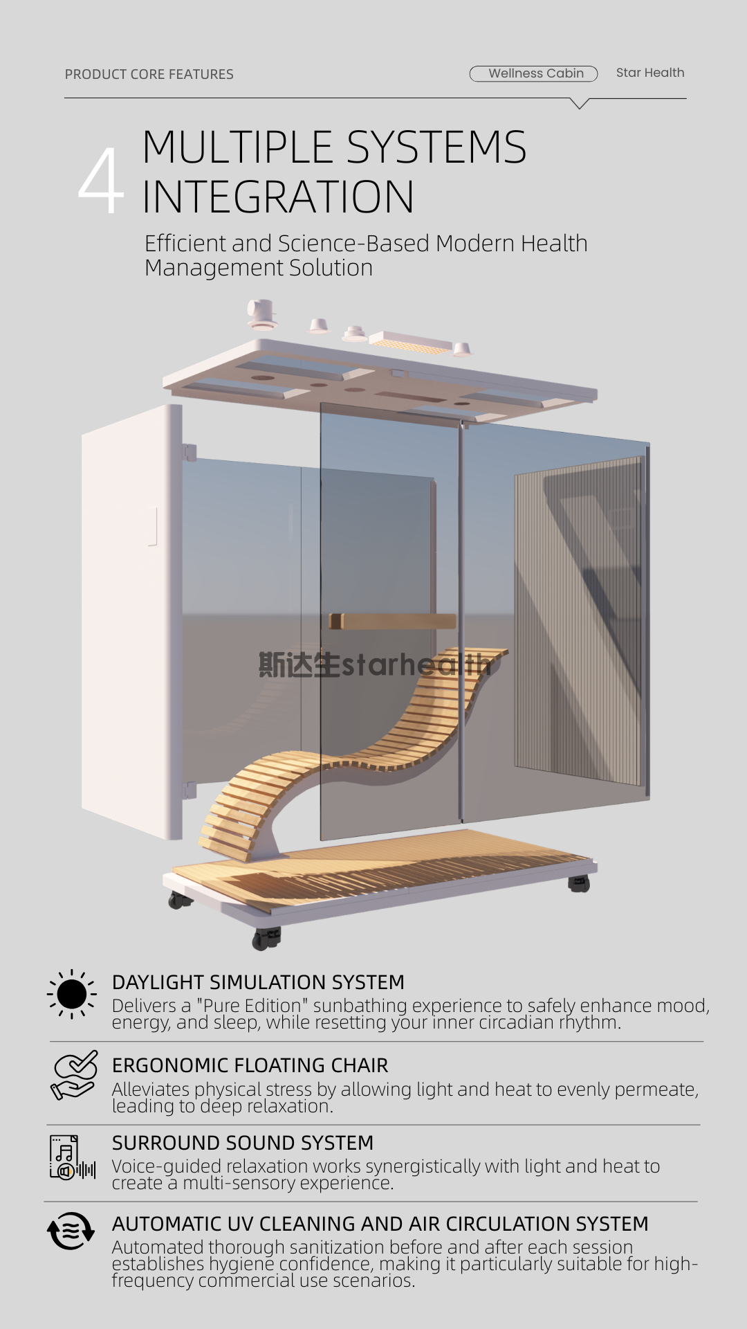 Infrared Light Therapy Sleep Pod for Wellness Hotel  Healing Hotel Spa Facilities (图7)