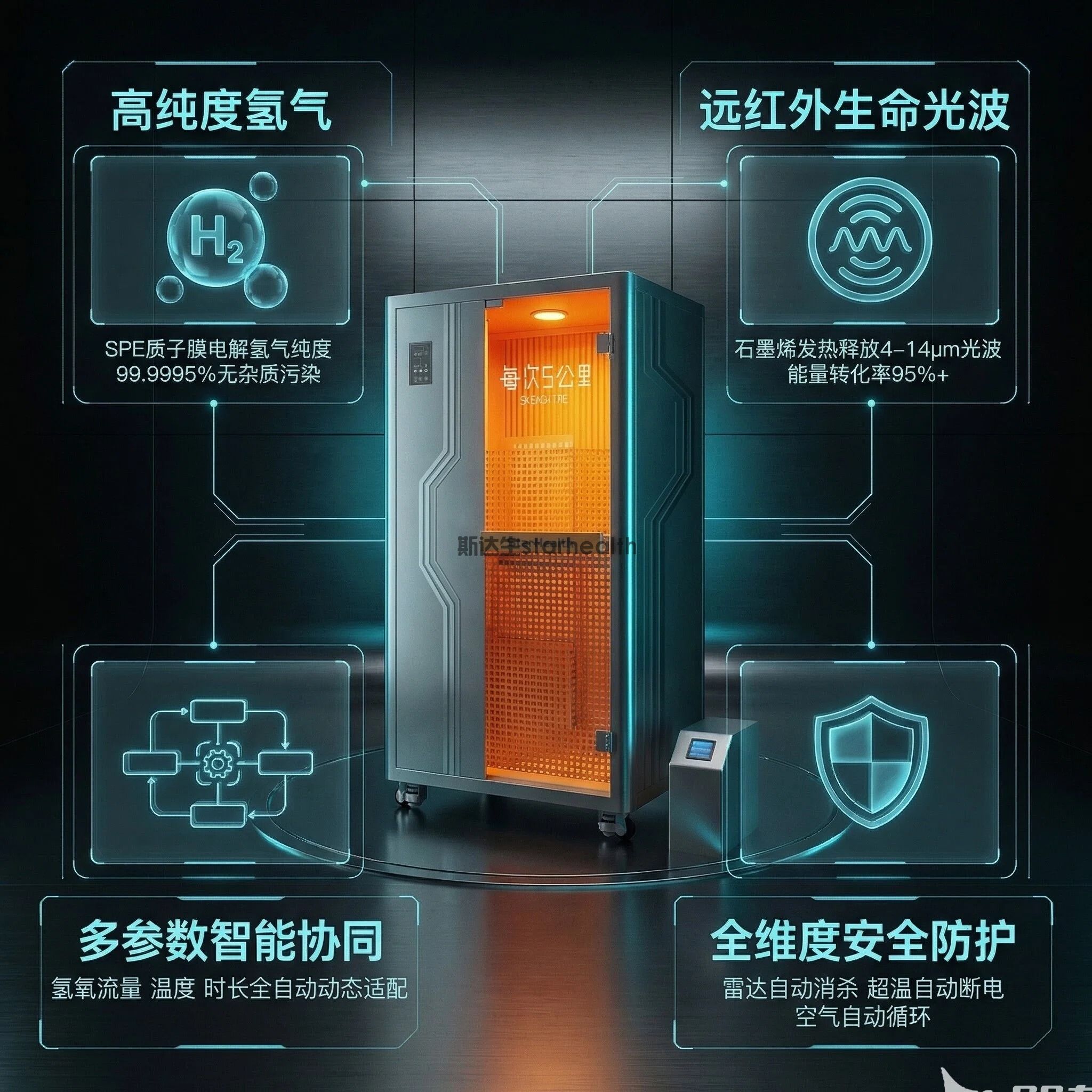 氢氧频谱代谢舱红外热疗舱光疗舱康复设备(图3)